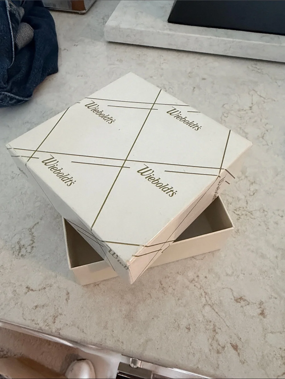 White and Gold Decorative Gift Box